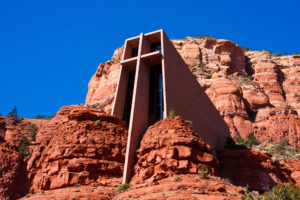 Sacred vortex at the Chapel of the Holy Cross in Sedona