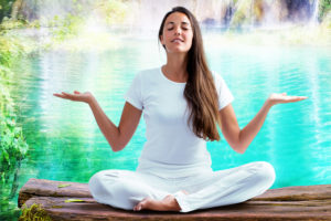 Woman sitting in lotus position-Sedona Experiences