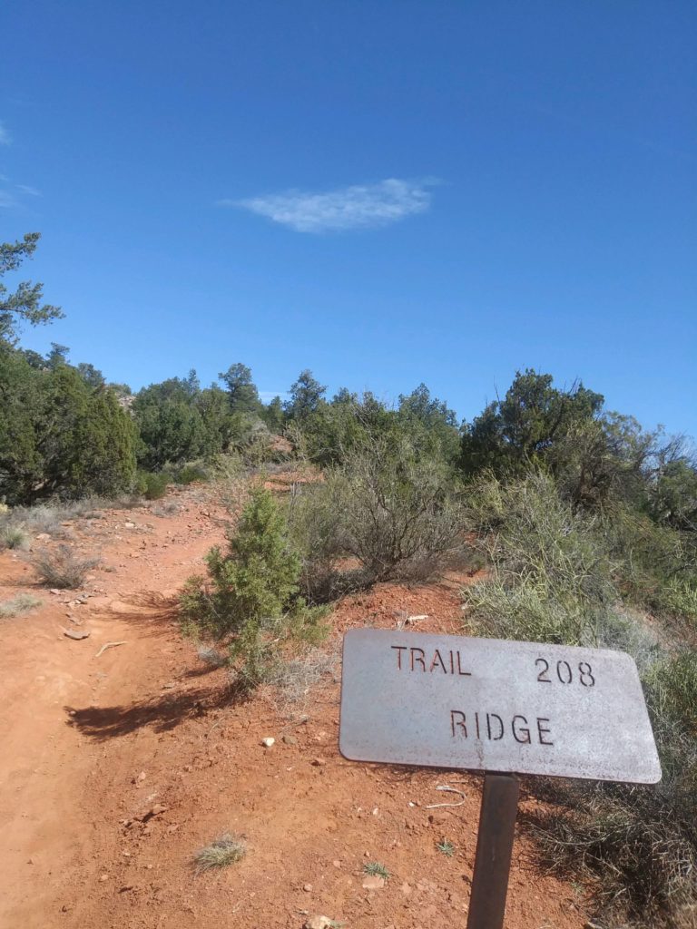 Image of trail 208 sign-Sedona Vortex Adventures