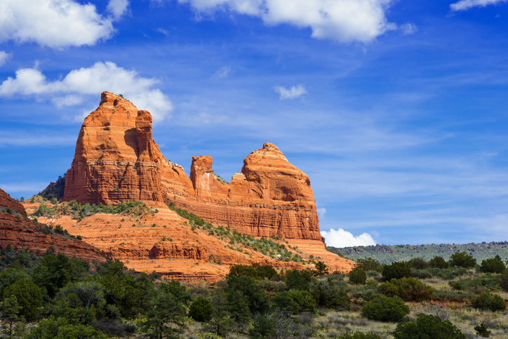 Sedona Red Rocks Schnebly Hill Sedona vortex red rock landscape under a bright blue sky