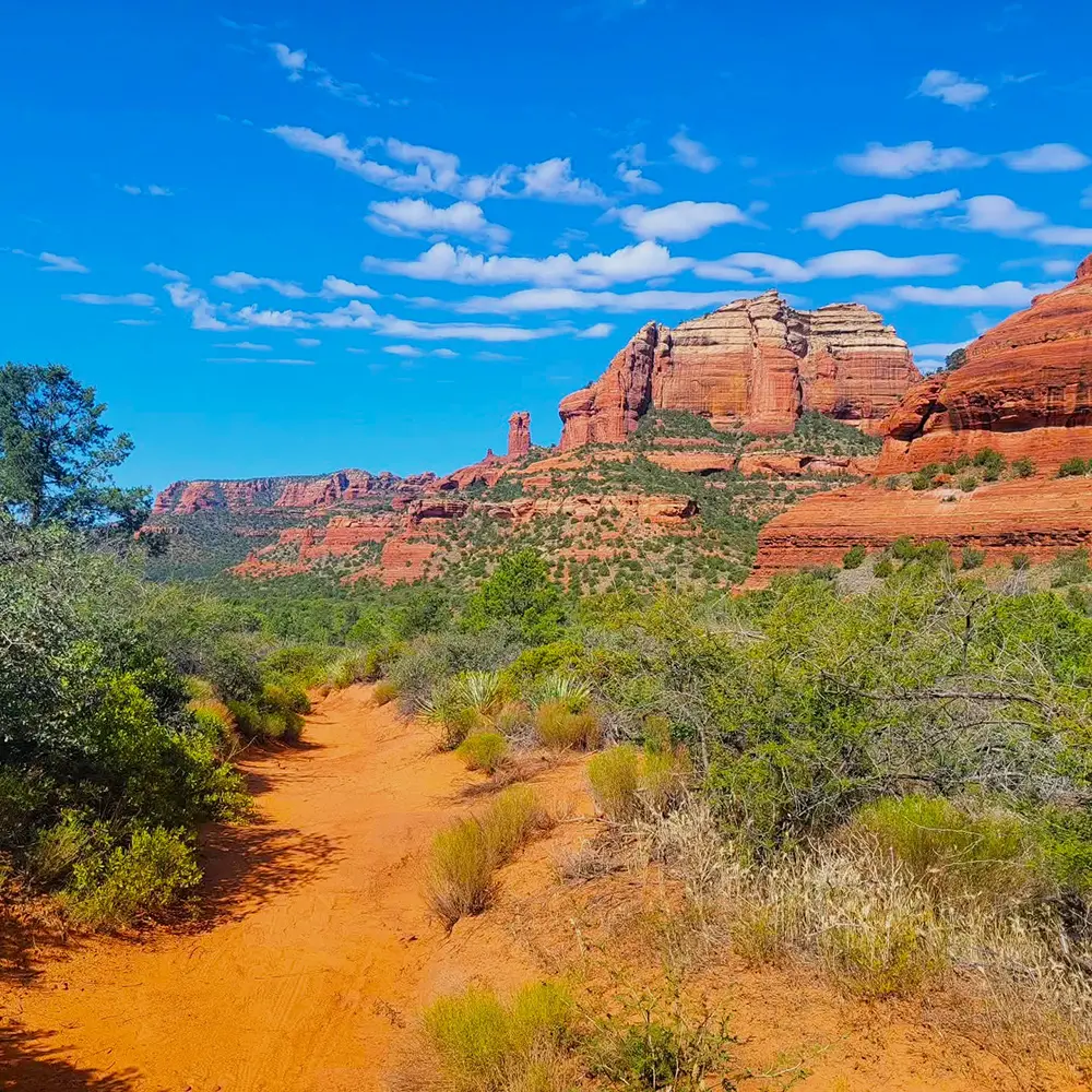Sedona red rock formations at Deadman's Pass vortex site